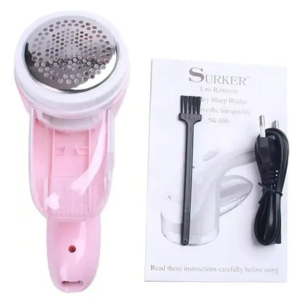 Quita Pelusas Inalámbrico Recargable De Meidimake Con Cuchillas De Acero Y Usb Rosa