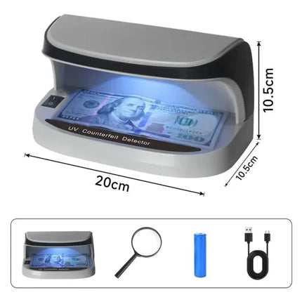 Lector Maquina Detector De Billete Falso Luz Uv Seguridad 5g