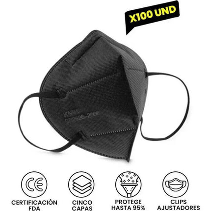 100 Mascarilla Kn95 Transpirab 5capa Certificada Reutilizabl