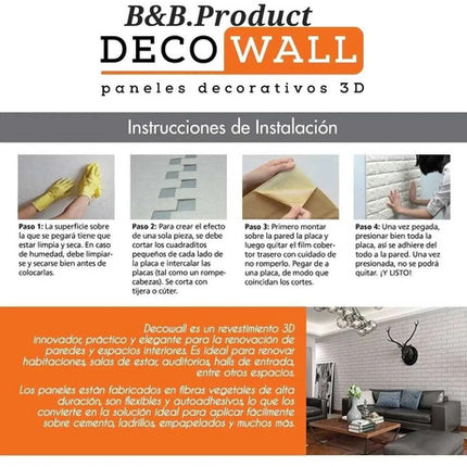 Lamina 3d Pegatina Original Papel Mural Para Pared 78*70 Cm