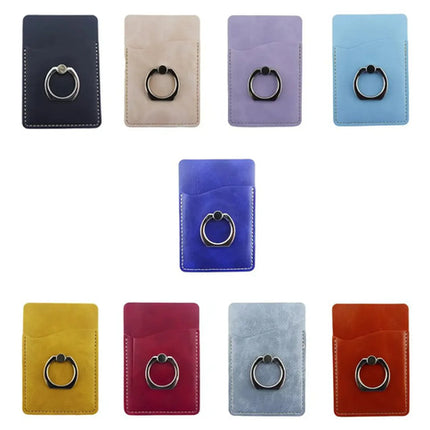 Set 2 Porta Tarjetas De Silicona O Cuero Celular Smartphone