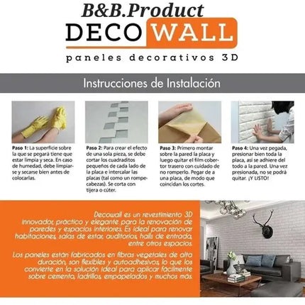 Lamina 3d Pegatina Original Papel Mural Para Pared 78*70 Cm