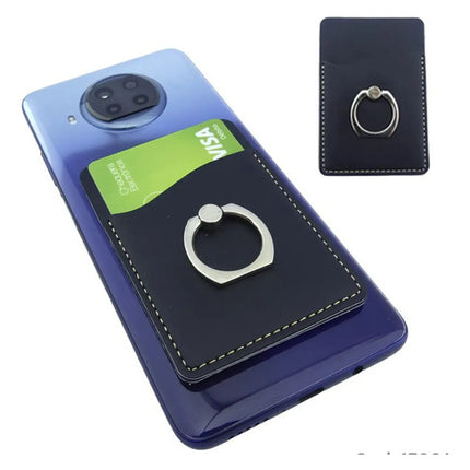 Set 2 Porta Tarjetas De Silicona O Cuero Celular Smartphone