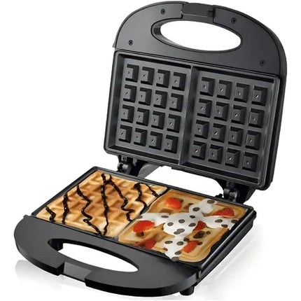 Wafflera Pastelería Cl 850w Antiaderente Negra Raf-207 2 Waffles Negro
