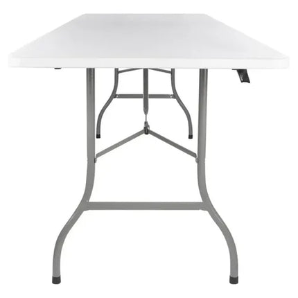 Mesa Plegable Tipo Maleta Rectangular Acero 75x74x244 Cm