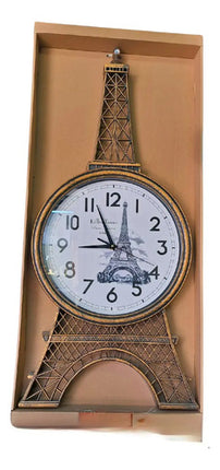 Reloj De Pared Mural Lujo Torre Eiffel París 80cm Deco Hogar