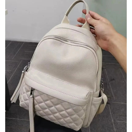 Mochila Impermeable 100% Cuero Genuino De Vaca Para Mujer Og