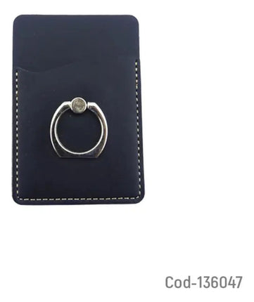 Set 2 Porta Tarjetas De Silicona O Cuero Celular Smartphone