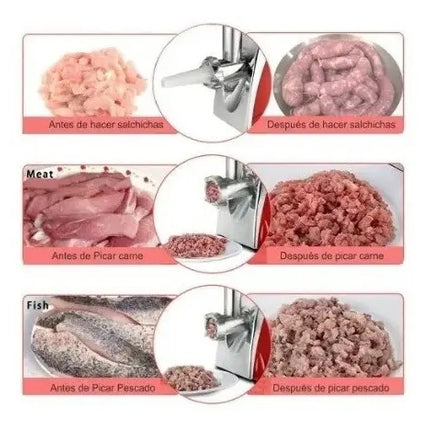 Moledora Carne 1.5kg * Minuto Hecho Acero Inoxidable 2500wt