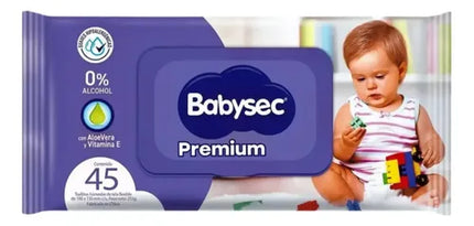 Set 450 Toallas Húmedas Babysec Premium Hipoalergénica