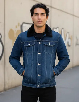 Hermosa Chaqueta Jeans  Vaquero Abrigo Parka Casaca Cazadora Aviadora Bomber Forrada Con C
