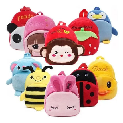 Hermosa Mochila Infantil Felpa Peluche Con Dibujo Animal