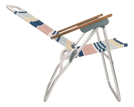 Silla Plegable Playa 59x101x54.5 Cm Multicolor