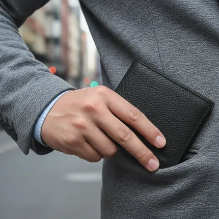 Hermosa Billetera Impermeable De Cuero Genuino Premium