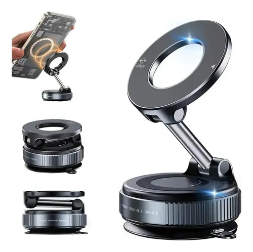 Soporte Magnético Ajustable 360° Para Teléfono Negro
