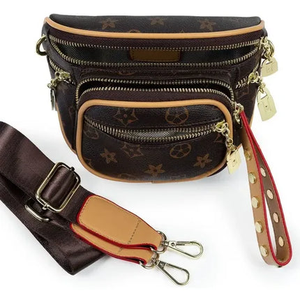 Riñonera Banano Bandolera Bolso Cruzado De Cuero Impermeable