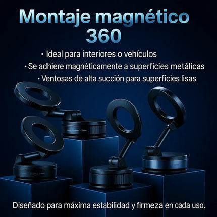 Soporte Magnético Universal Para Celular Con Succión Para Au