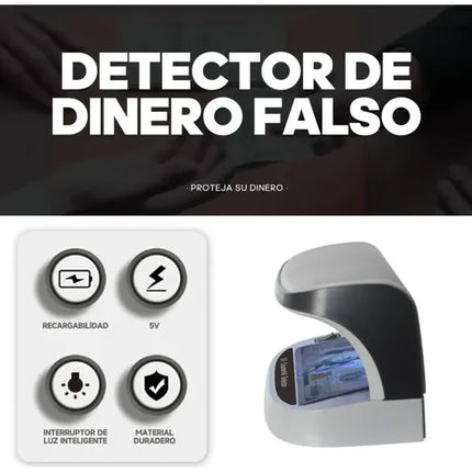Lector Maquina Detector De Billete Falso Luz Uv Seguridad 5g