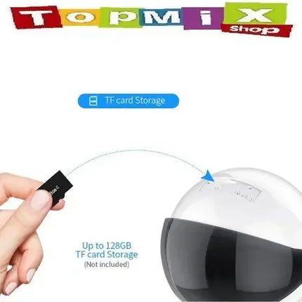 Cámara De Seguridad Ip Wifi Imp Blanca 360° Visión Nocturna Full Hd 1080p Blanco