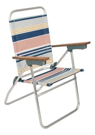 Silla Plegable Playa 59x101x54.5 Cm Multicolor