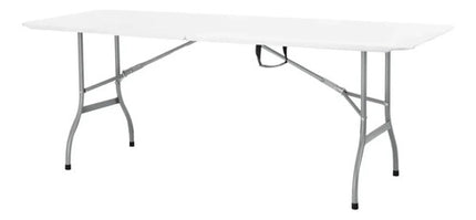 Mesa Plegable Tipo Maleta Rectangular Acero 75x74x244 Cm
