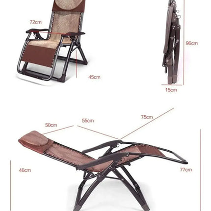 Hermosa Reposera Silla Plegable Con 0gravedad Patio Camping