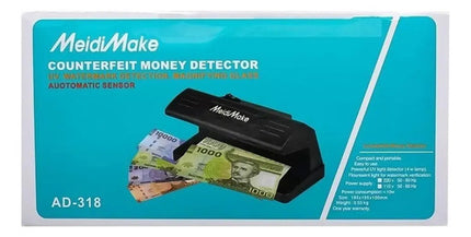 Lector Detector Maquina De Billetes Falsos Ultravioleta Color Negro