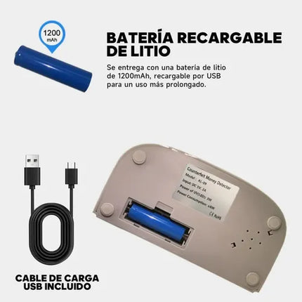 Lector Maquina Detector De Billete Falso Luz Uv Seguridad 5g