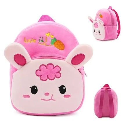 Hermosa Mochila Infantil Felpa Peluche Con Dibujo Animal