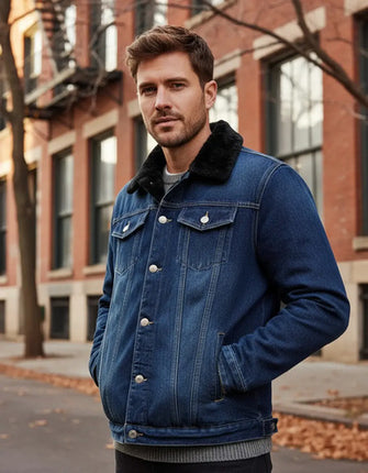 Hermosa Chaqueta Jeans  Vaquero Abrigo Parka Casaca Cazadora Aviadora Bomber Forrada Con C