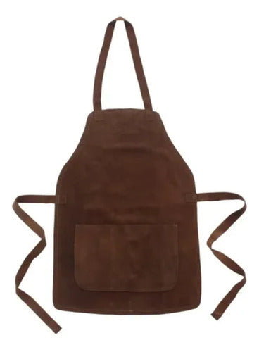 Pechera De Cuero Para Parrilla Café
