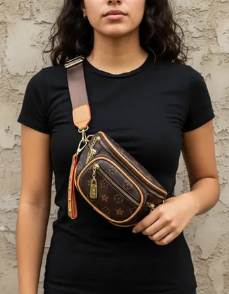 Riñonera Banano Bandolera Bolso Cruzado De Cuero Impermeable