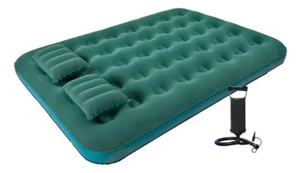 Colchon Inflable 2plazas +2almohada +inflador Camping Picnic