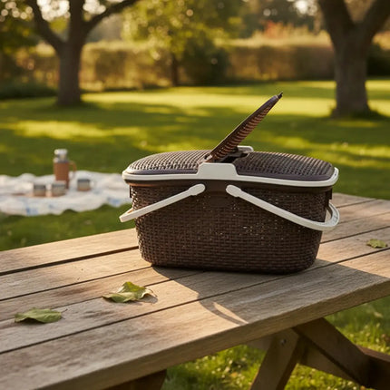 Hermosa Canasta Tavarua Ratan Para Camping Picnic