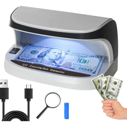 Lector Maquina Detector De Billete Falso Luz Uv Seguridad 5g