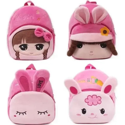 Hermosa Mochila Infantil Felpa Peluche Con Dibujo Animal