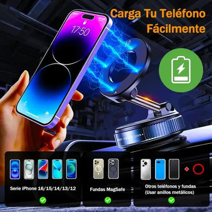 Soporte Magnético Ajustable 360° Para Teléfono Negro