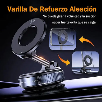Soporte Magnético Ajustable 360° Para Teléfono Negro